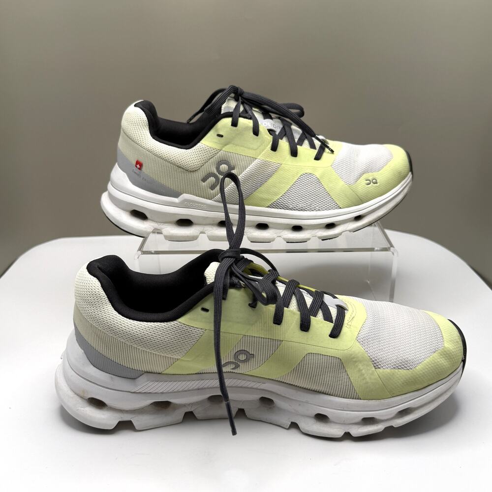 On Cloud Cloudrunner Womens Sz 8 White/Seedling Running Sneakers Shoes - Picture 12 of 14